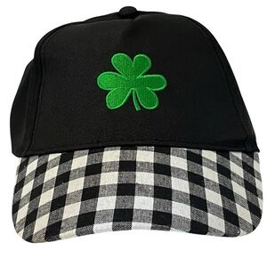 Black and Green Clover St. Patrick's Day Cap